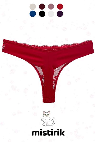 MİSTİRİK Model Masara Tanga Sport Flexibila Si Moale Semi Cu Motiv Culoare Rosie