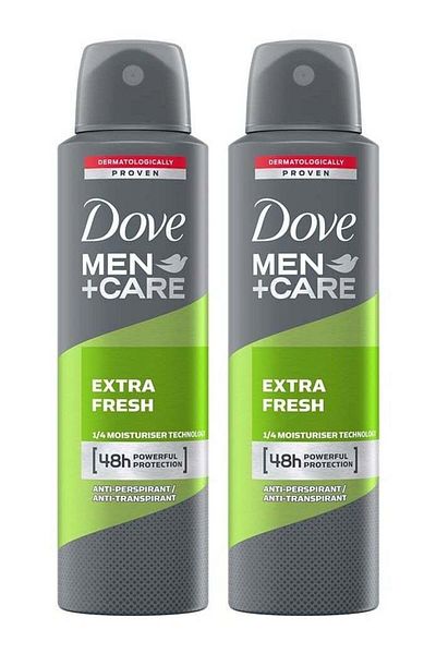 Dove Men + Care Extra Fresh 48H Powerful Protection Spray 2 x 250ml