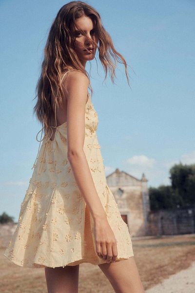 H&M Appliquéd Cotton Dress