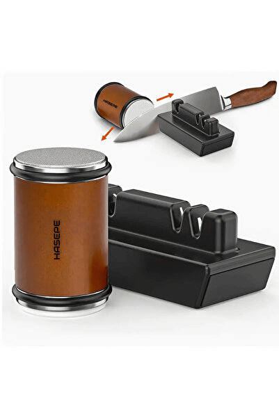 HASEPE Ascuțitor de cuțite rotativ profesional 5 în 1 HASEPE, magnetic, cu pi...