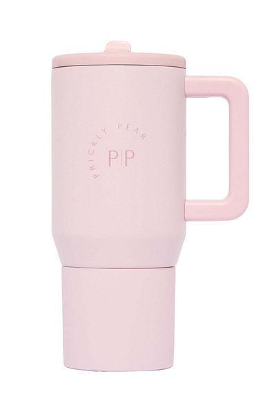 PRICKLY PEAR Stainless Steel Water Bottle 20 Oz Mini Hydrator Pastel Pink Logo