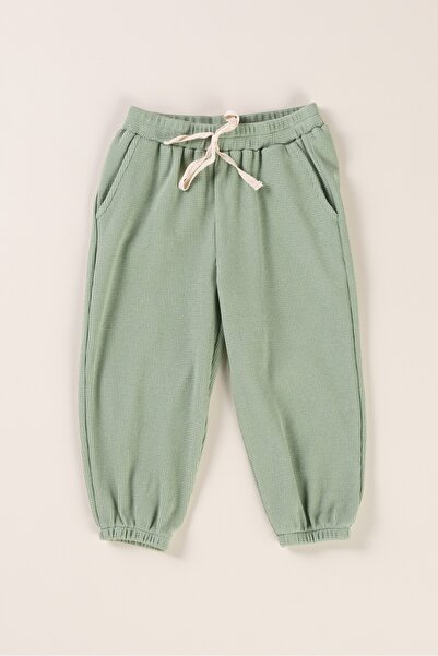 Bondberro بنطلون/بنطلون رياضي للجنسين من نسيج الوافل المحبوك 100% قطن