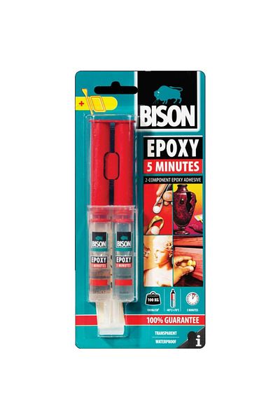 Bison adeziv epoxidic bicomponent 5min transparent 24ml