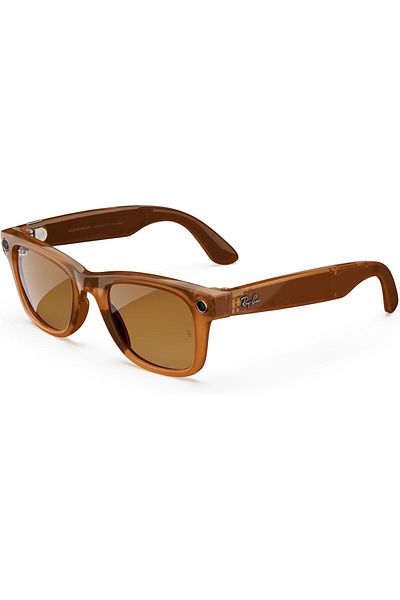 Ray-Ban Meta Ray-Ban - Smart Glasses - Wayfarer Large - Shiny Caramel Transparent/Brown Polarized