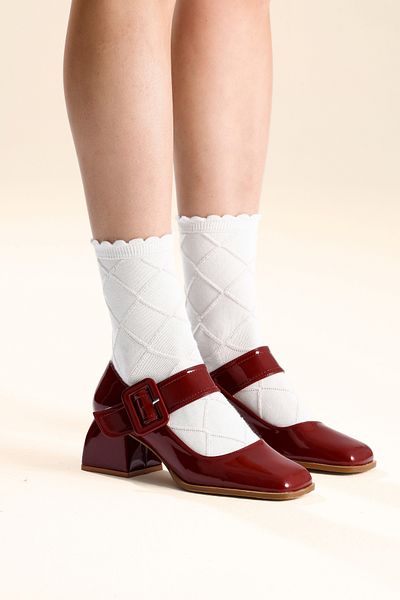 LOVENTA Thick Heeled Daily Mary Jane Women's Shoes Jenny