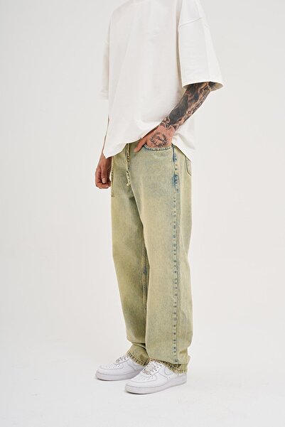 Machinist Men's Oversize Baggy Washed Mint Green Jean