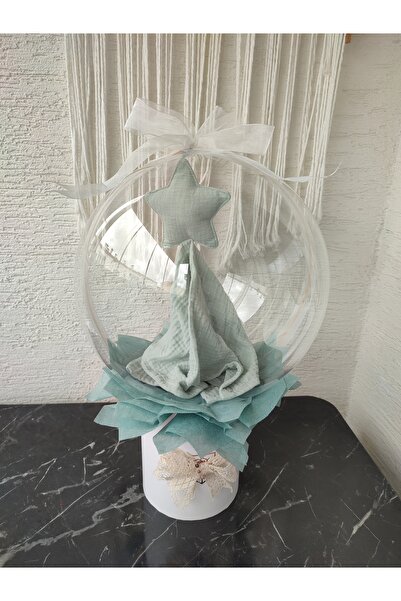 büyülücompany Büyülü Balon-bebek Yıldız Müslin Uyku Arkadaşı Unisex Doğum Teb...