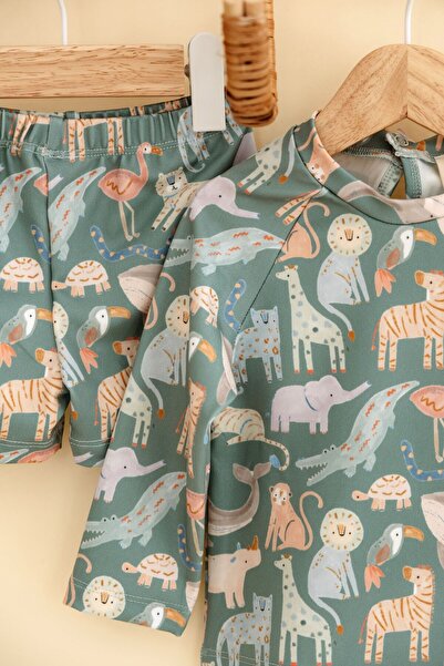Lollie Baby&Kids Uv Korumalı Mayo 50 Upf Bebek & Çocuk - Safari
