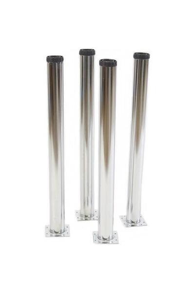 Gürçay Hırdavat Masa Ayağı - 60mm Krom 71cm 4 Adet
