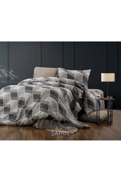 Şahinhome Mlada soba antracit siva geometrijska tkanina elastična jednostruka...
