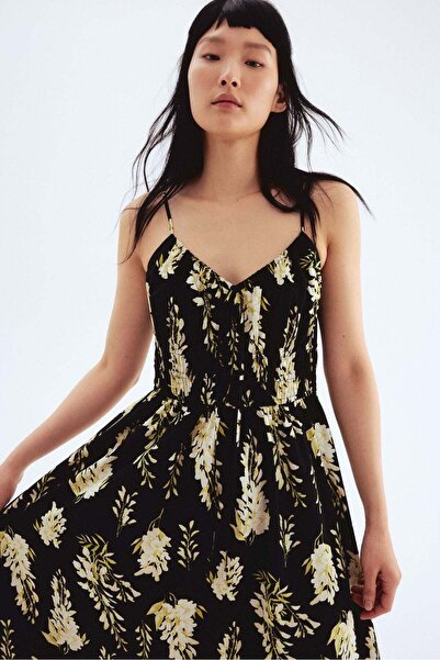 H&M فستان قطني بحمالات