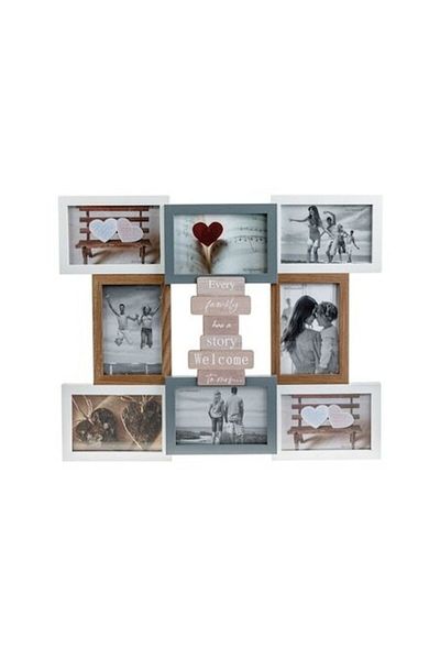 OEM Photo frame 50x42 cm, with family message, 8 photos, Wood, ATU-086063