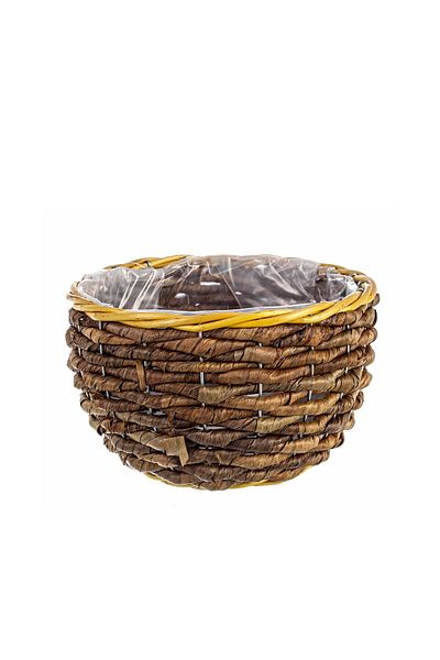 Bizzotto Ghiveci De Flori Din Ratan Maro Ø 20 Cm X 10 Înălțime