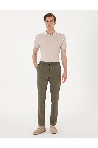 Pierre Cardin Yeşil Ex. Slim Fit Kumaş Pantolon 50303459-VR016