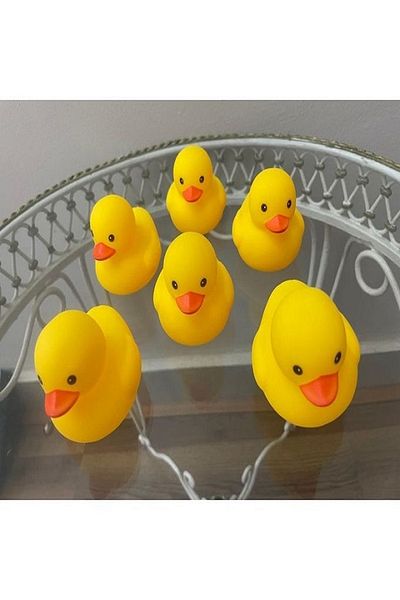 rexa Pack Of 6 Chu Chu Duck Toy Set Cute Kids Bath Toys For Kids 20x16 cm