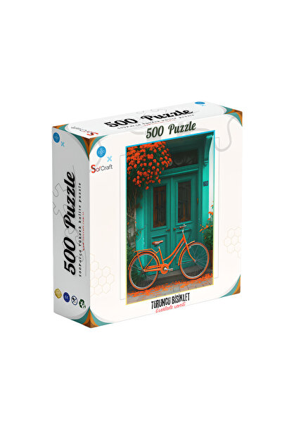 Soi Craft 500 قطعة لغز دراجة برتقالية