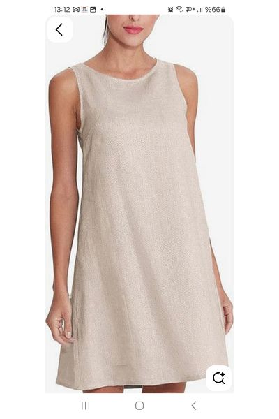 atelyu Women's Cream Bell Summer Dress