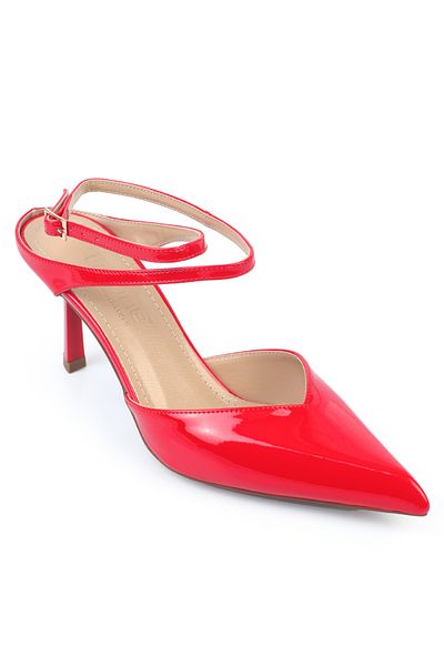 Capone Outfitters Tiff Pointed Toe Mid Heeled Ankle Strap Women's Shoes