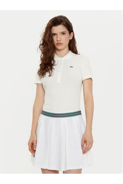 Lacoste Polo pentru femei DF5377 Ecru