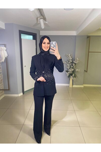 CLIO BÜYÜK BEDEN TAŞLI PANTOLON CEKET TAKIM