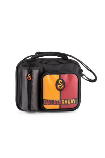 Galatasaray Official Lisanslı Üç Bölmeli Fermuarlı Parçalı Suni Deri Beslenme Çantası 25554