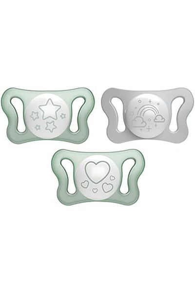 Chicco PhysioForme Micrò Lumi, Baby Dummy Glow in the Dark Light with Mini Dummy, Ergonomic Shape,