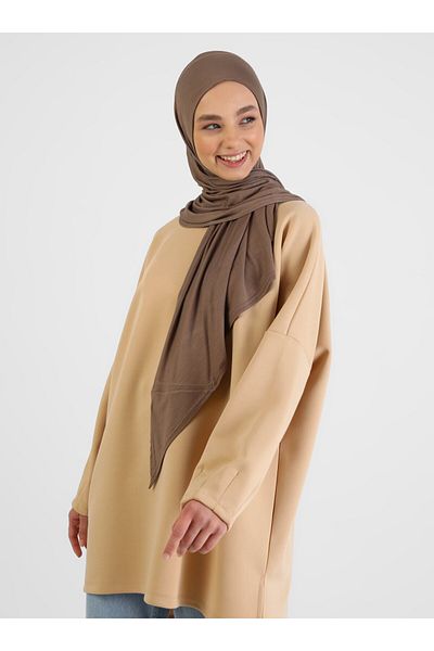 Tuva Viscose Jersey Ready Turban - Dark Mink -