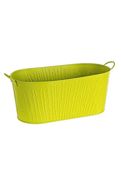 Bizzotto Ghiveci Metalic Oval Verde 33 Cm X 15 Cm X 14 Înălțime