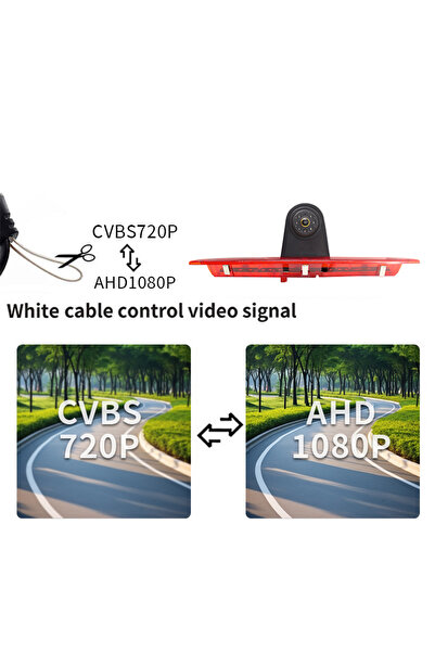 Choice كاميرا الرؤية الخلفية لضوء فرامل السيارة 12 فولت CVBS720P-AHD1080P AHD 1080P لسيارة فورد ترانزيت فان 2015-