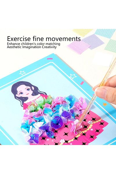 OEM Joc Creativ si educativ pentru copii, Broderie pe Fusta Printesei, Mov