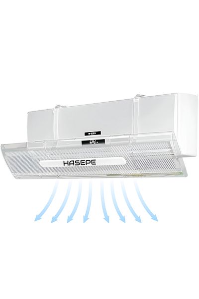 HASEPE Air Conditioning Deflector, Adjustable, Universal, 53-95 Cm, Transparent, Draught Protection