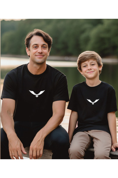 ASELİNDA تي شيرت مخصص لعيد الأب من الأب والابن (إنه منتج واحد، أضف قطعتين إلى السلة للجمع)