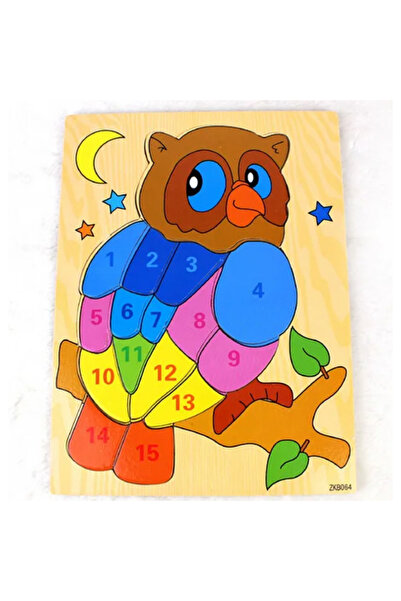 OEM Puzzle incastru din lemn, in forma de bufnita, Montessori, 27 piese