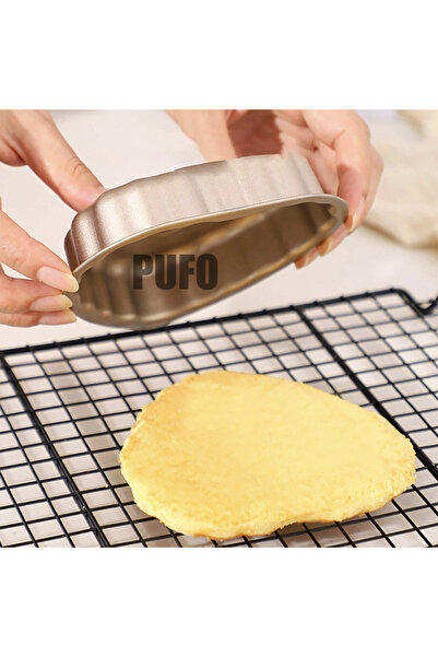 PUFO Set of 2 mini heart-shaped metal oven trays, 13 cm