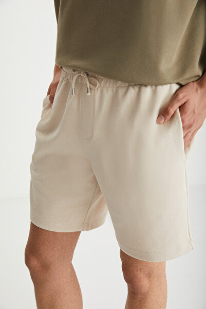 GRIMELANGE Ramadanp014 Erkek Bej Şort & Bermuda
