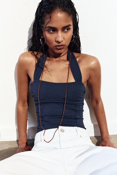 Pull & Bear Top with a straight neckline