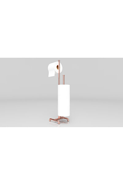 bedii Modern Bakır Tuvalet Kağıdı Standı