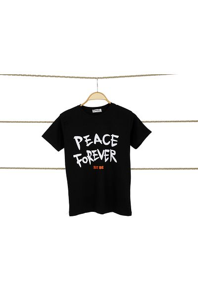 Atabay Kids Atabay 98-05-25 Girls Tshi̇rt Peace Forever Printed 12/16 Years