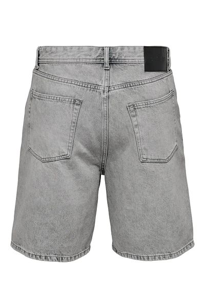 Only & Sons Men's Onsfade Comfortable Fit Jean Shorts 22033157 Gray