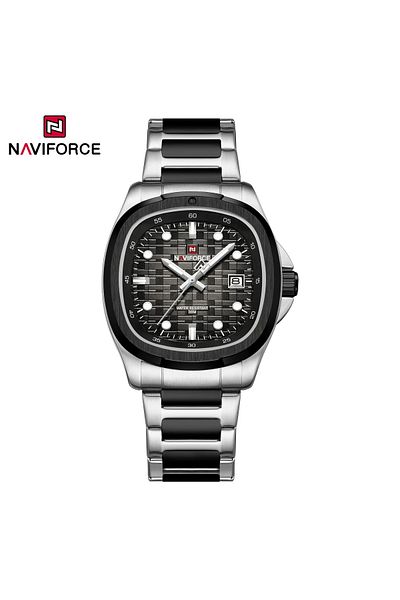 Naviforce Men's Quartz "Nautilus" Watch Stainless Steel Waterproof Luminous NEW