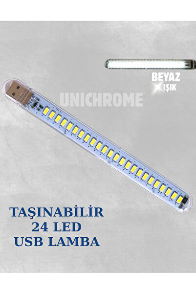 Unichrome 24 Led Beyaz Işık Taşınabilir Mini Usb Led Lamba