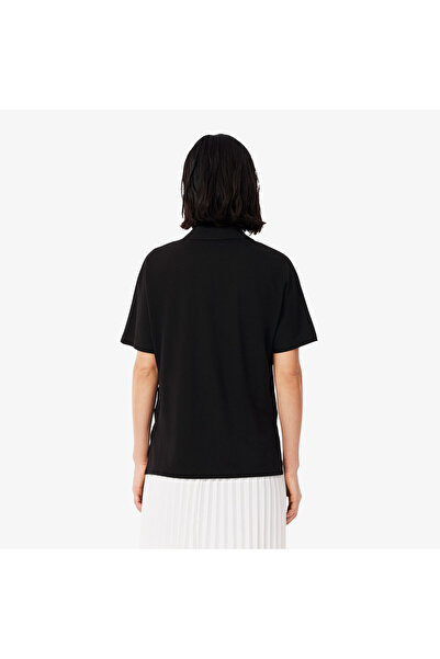 Lacoste Kadın Relaxed Fit Siyah Polo