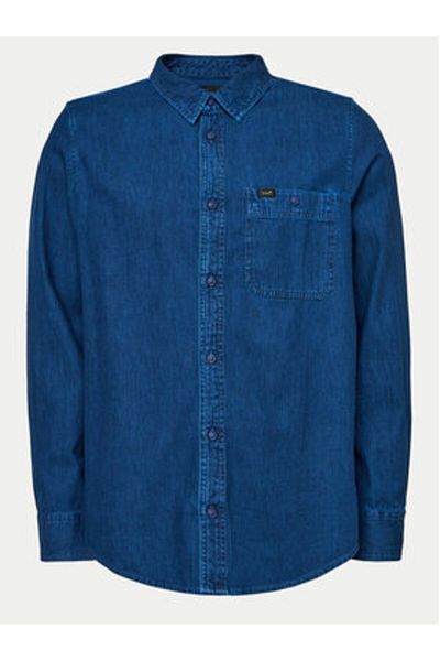 Lee Cămașă din denim pentru bărbați 112355712 albastră