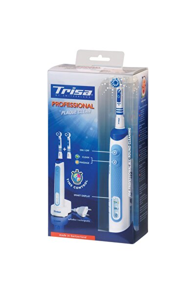 Trisa Periuță de dinți electrică profesională Plaque Clean, 8000 vibrații/min, Baterie, Cod 630969