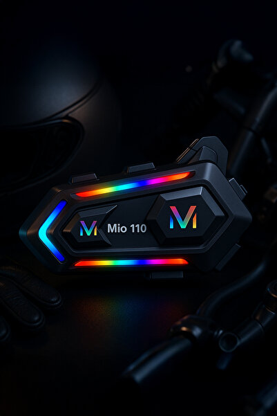 Mioji Mio 110 RGB 1000mAh IPX6 Motosiklet Kask Bluetooth Intercom Kulaklık