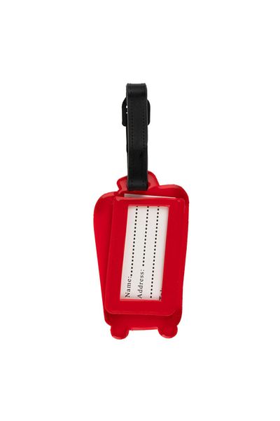 HASEPE Luggage Tag, Model With Airplane Car, 5.5x14 Cm, Red
