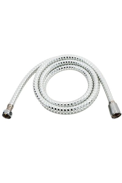 flores Colored plastic shower hose, white, 1.5 m