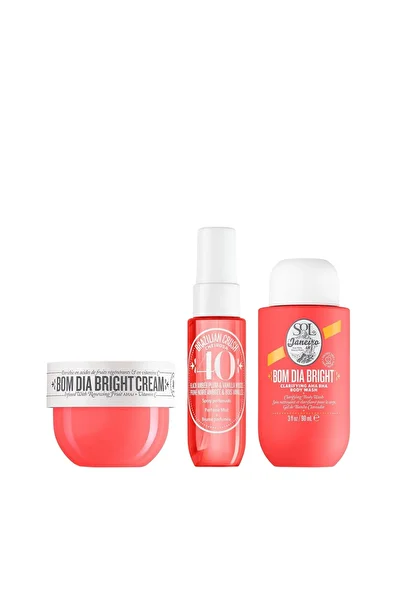 Sol De Janeiro Σετ Sol de Janeiro Bom Dia™ Jet, κρέμα 50 ml, αφρόλουτρο 90 ml, σπρέι για τα μαλλιά και το σώμα 40 ml