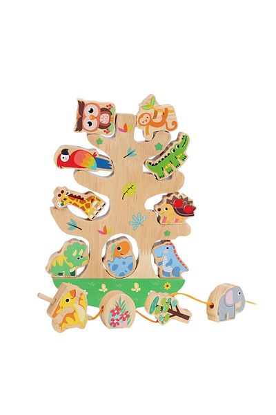 OEM Joc educativ Copacul cu animalute 2 in 1, snuruit si echilibru, multicolor