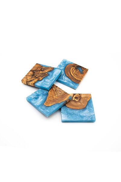 KAYNOCK Blue Epoxy Coaster Set